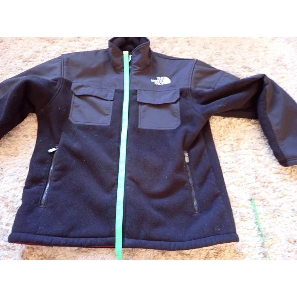 The North Face Fleece Jacket Mens Large Black Excellent Full Zip Utility Pocket